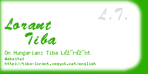 lorant tiba business card
